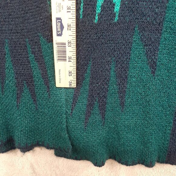 Rue 21 Womens One Size Blue Teal Shawl Sweater Duster Cardigan Aztec Open Front - Picture 4 of 6